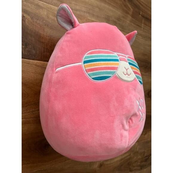 Squishmallows  Pavlo Llama 12" Sunglasses XOXO Valentines Pink Plush - Picture 2 of 6